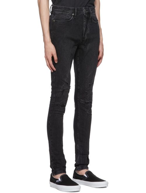 KSUBI Black Van Winkle Marbled Jeans