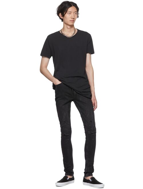 KSUBI Black Van Winkle Marbled Jeans