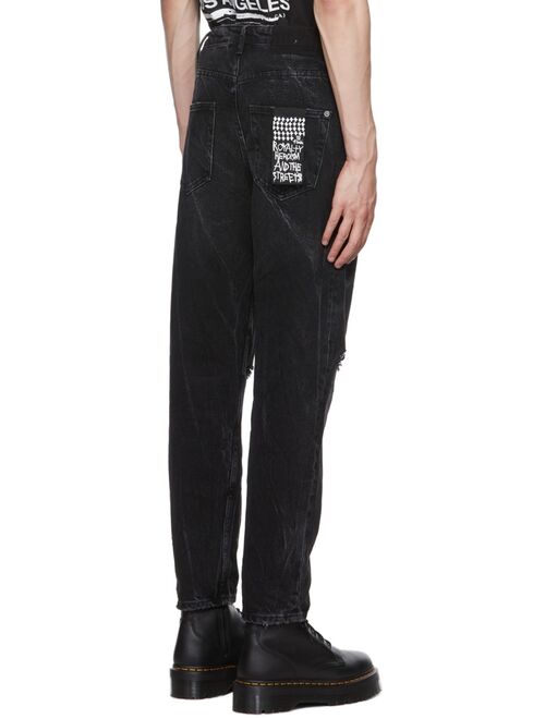 KSUBI Black Bullet Marbled Jeans