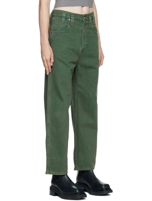 Eckhaus Latta Green Baggy Jeans