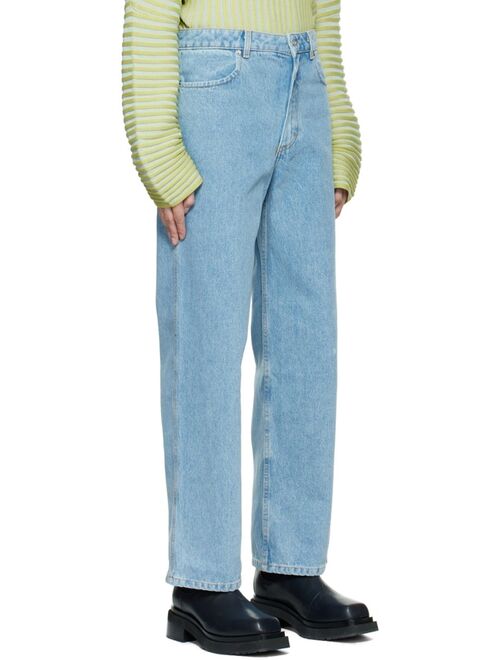 Eckhaus Latta Blue Wide-Leg Jeans