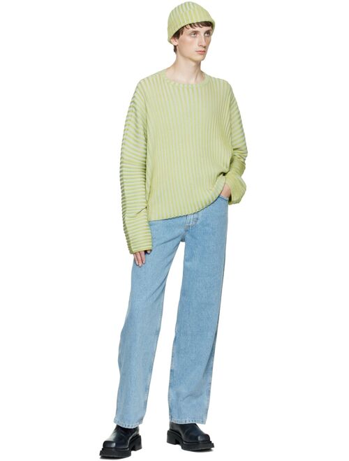 Eckhaus Latta Blue Wide-Leg Jeans