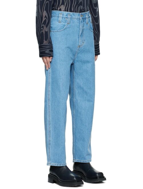 Eckhaus Latta Blue Baggy Jeans