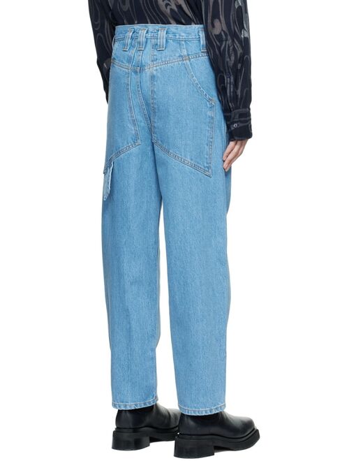 Eckhaus Latta Blue Baggy Jeans