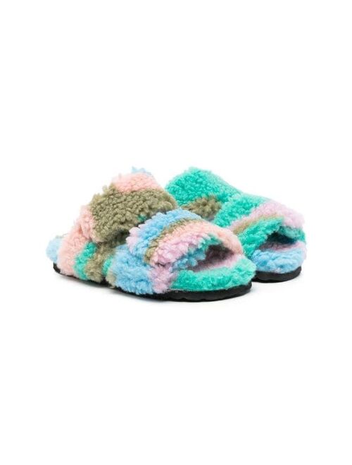 Emilio Pucci Junior faux-fur sliders