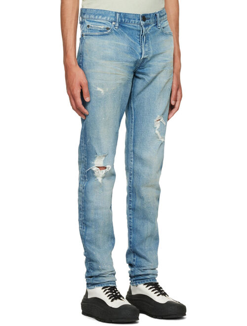 JOHN ELLIOTT Blue 'The Cast 2' Jeans