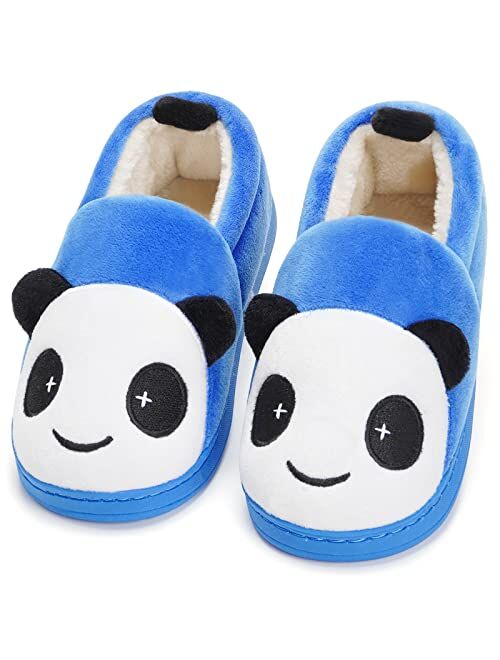 Kvbabby Girls House Slippers Kids Plush House Shoes Boys Warm Cartoon Slippers Cute Animal Winter Indoor Slipper