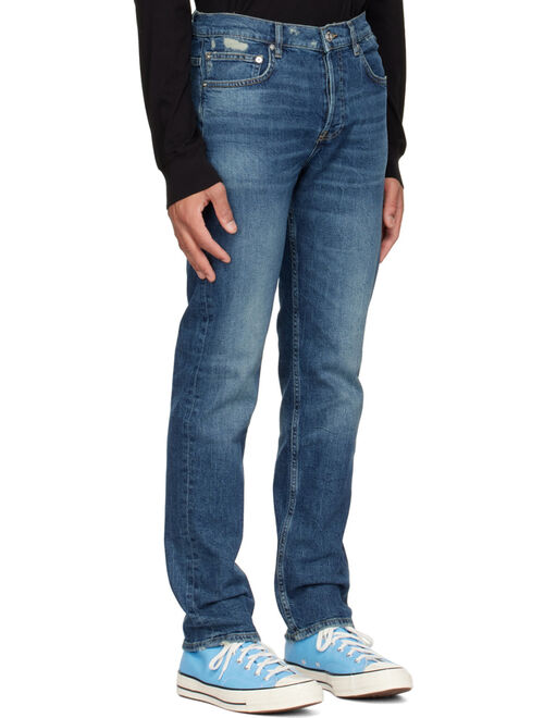 FRAME Blue Straight-Leg Jeans