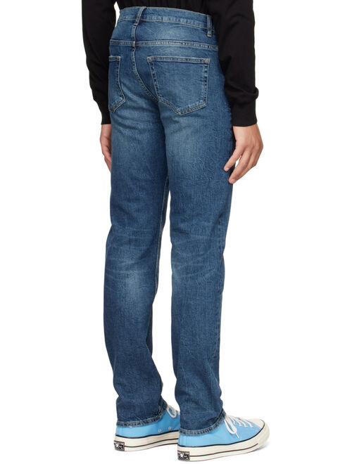 FRAME Blue Straight-Leg Jeans