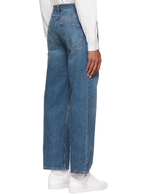 FRAME Blue Wide-Leg Jeans