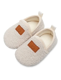 L-RUN Toddler Boys Girls House Slippers Indoor Home Shoes Warm Socks for Kids