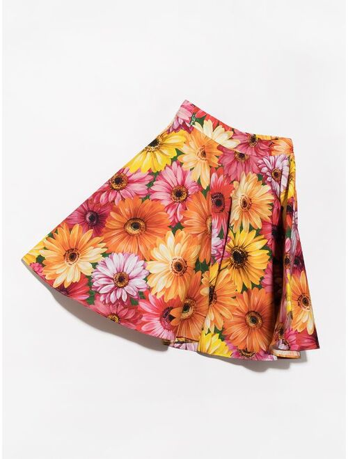 Dolce & Gabbana Kids floral-print A-line skirt