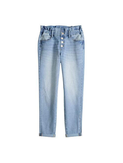 Girls 6-20 SO Hi-Rise Paperbag Mom Jeans in Regular & Plus