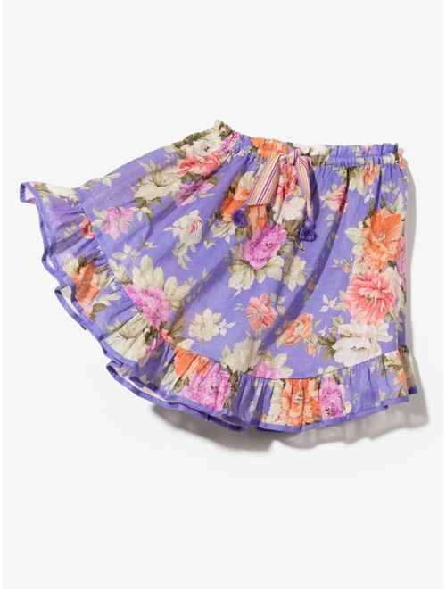 ZIMMERMANN Kids floral-print flared skirt