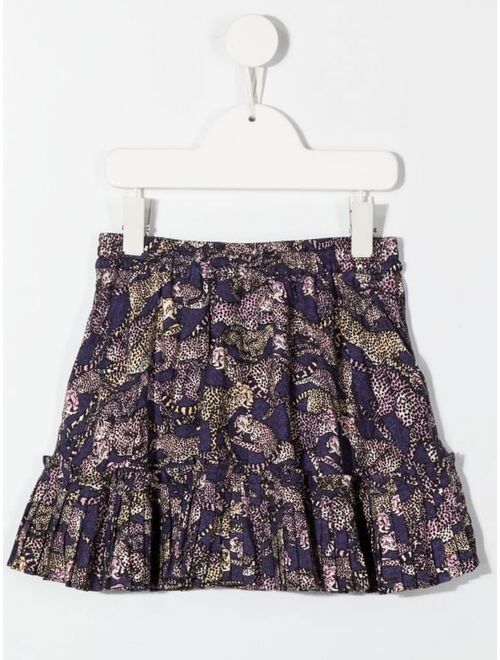 Kenzo Kids animal-print drawstring skirt