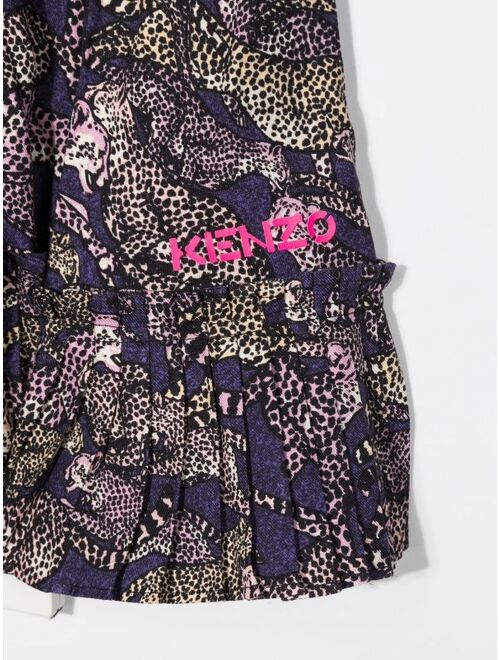 Kenzo Kids animal-print drawstring skirt