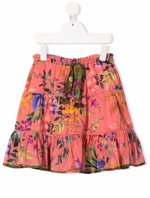 ZIMMERMANN Kids Tropicana flounce skirt