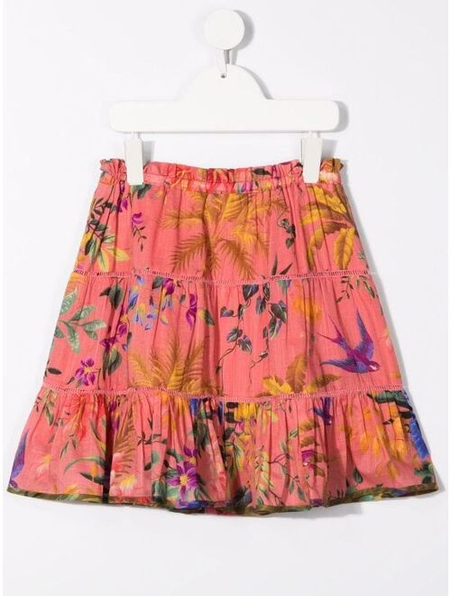 ZIMMERMANN Kids Tropicana flounce skirt