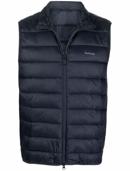 Barbour logo puffer gilet