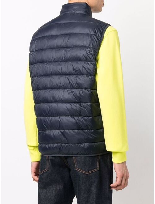 Barbour logo puffer gilet