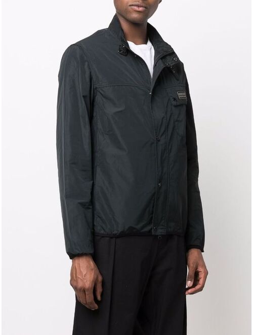 Barbour chest logo-patch windbreaker