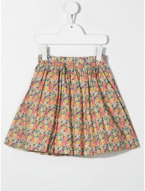 Bonpoint floral-print cotton skirt