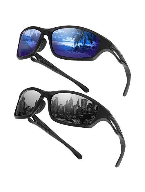 Duduma Polarized Sports Sunglasses for Men Women Running Cycling Fishing Golf Driving Shades Sun Glasses Tr90