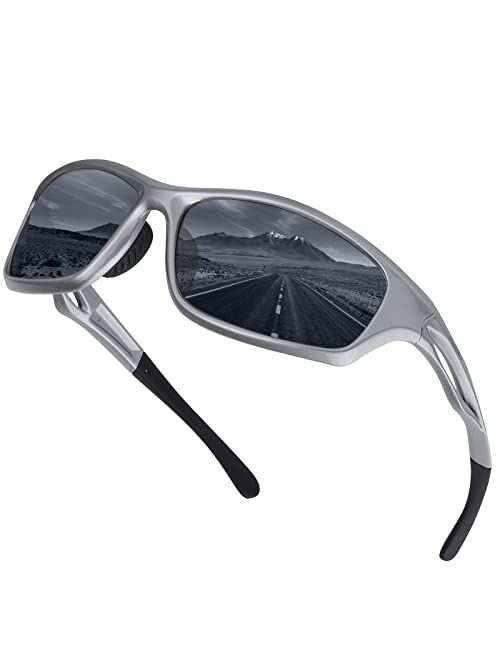 Duduma Polarized Sports Sunglasses for Men Women Running Cycling Fishing Golf Driving Shades Sun Glasses Tr90