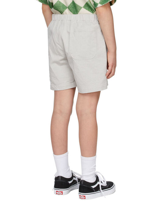 JELLYMALLOW Kids Grey Flamingo Shorts