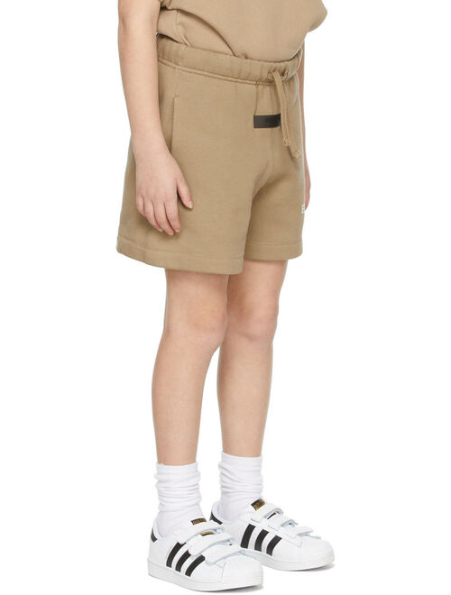 ESSENTIALS Kids Tan Fleece Shorts