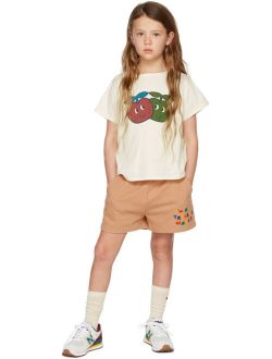 JELLYMALLOW Kids Brown Troublemaker Shorts