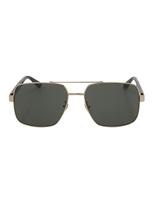 Gucci Mens UV Protection Pilot Aviator Sunglasses Gold 60mm