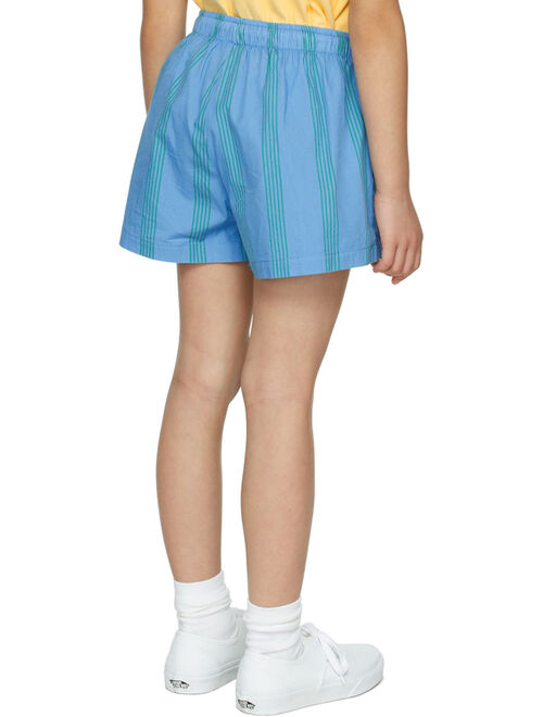 TINYCOTTONS Kids Blue Lines Shorts