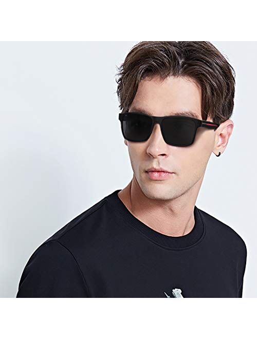 Hxnvzf Polarized Sunglasses for Men Women Driving Fishing Mens Sunglasses Rectangular Vintage Sun Glasses