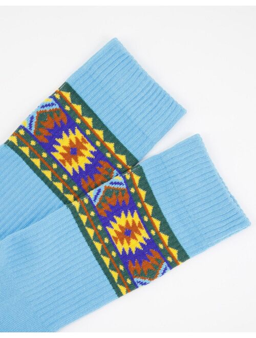 ASOS DESIGN 2 pack Aztec print sports socks