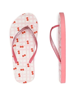 Ataiwee Girls Flip Flop Sandals - Kids Printed Slide Shoes for Little/Big Kid.