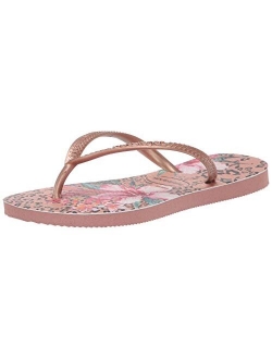 Girls Kid's Slim Animal Floral Flip Flop Sandals