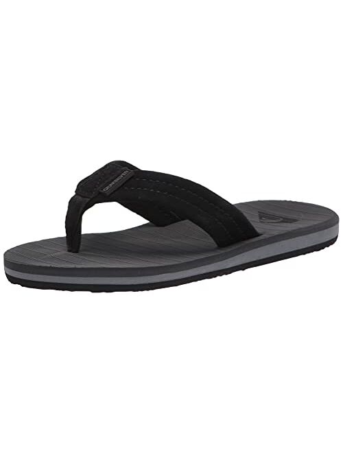 Quiksilver Kids Carver Suede Youth Kids Flip Flip Sandal