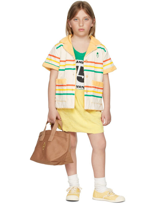 THE ANIMALS OBSERVATORY Kids Yellow Logo Plain Wombat Skirt