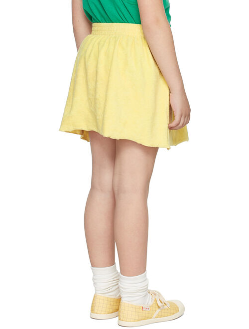 THE ANIMALS OBSERVATORY Kids Yellow Logo Plain Wombat Skirt