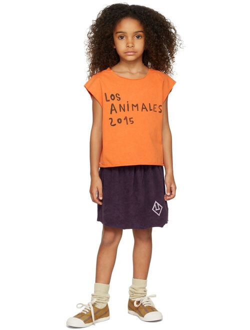 THE ANIMALS OBSERVATORY Kids Purple Logo Plain Wombat Skirt