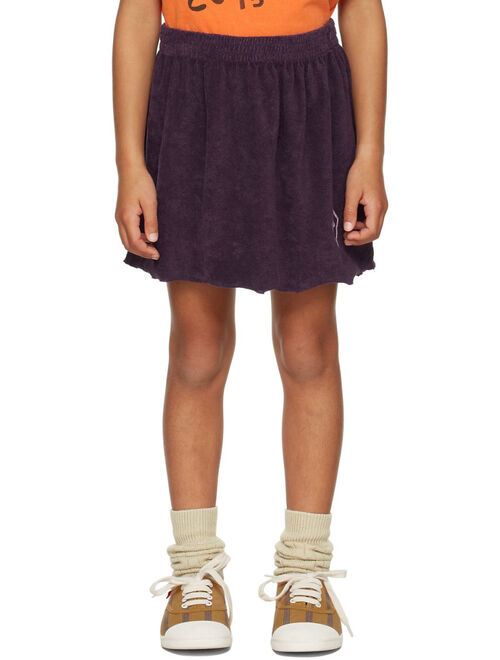 THE ANIMALS OBSERVATORY Kids Purple Logo Plain Wombat Skirt