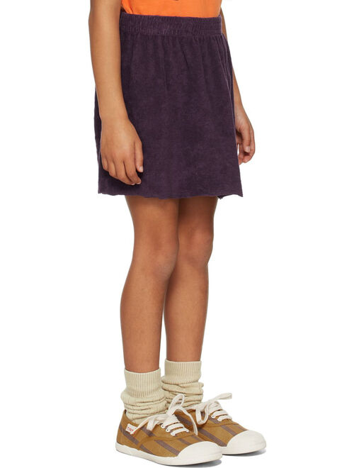 THE ANIMALS OBSERVATORY Kids Purple Logo Plain Wombat Skirt