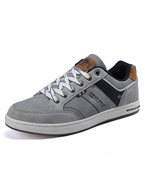 ARRIGO BELLO Mens Fashion Sneakers Casual Shoes PU-Leather Walking Shoes Low Top Shoes