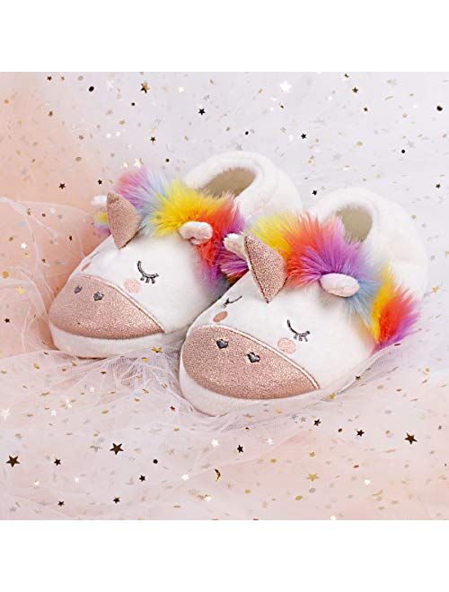 Caramella Bubble Cute Kids Unicorn Animal Slippers Plush Funny Anti Slip House Shoes for Boy and Girl Christmas Slippers for Kids