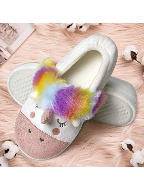 Caramella Bubble Cute Kids Unicorn Animal Slippers Plush Funny Anti Slip House Shoes for Boy and Girl Christmas Slippers for Kids