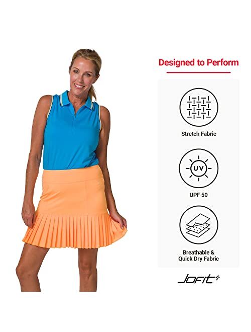 Jofit Apparel Womens Athletic Clothing Knife Pleat Skort-Long for Golf & Tennis