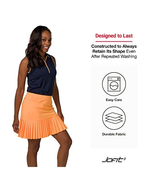 Jofit Apparel Womens Athletic Clothing Knife Pleat Skort-Long for Golf & Tennis