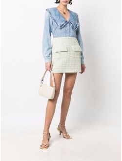 A-line tweed mini skirt