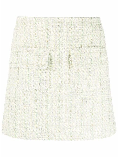 Maje A-line tweed mini skirt